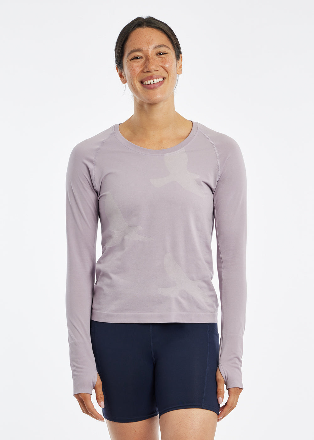 Altitude Long Sleeve in Dusty Lavender, front view