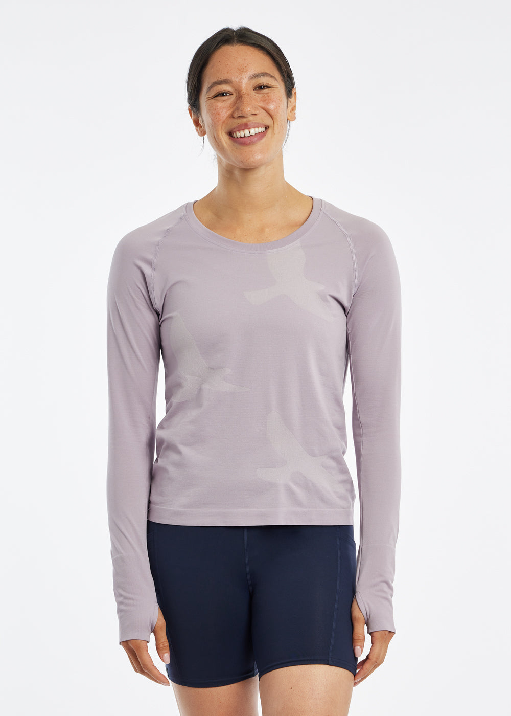 Altitude Long Sleeve in Dusty Lavender, front view