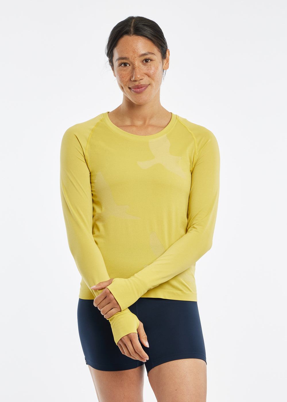 Altitude Long Sleeve in Saffron yellow, front view