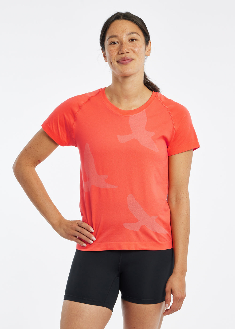 Altitude Short Sleeve in orange, front view