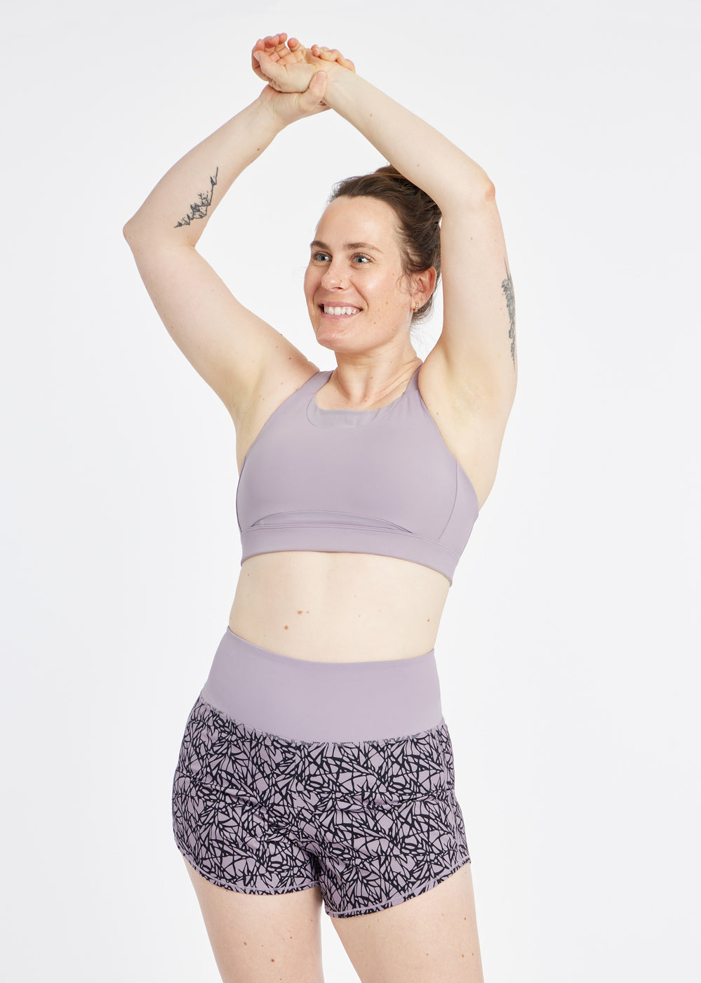 Boom Bra - High Impact Running Bra in Dusty Lavender, front