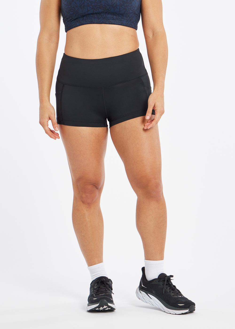 Dart Shorts 2" Mini Compression Short in Black, front view
