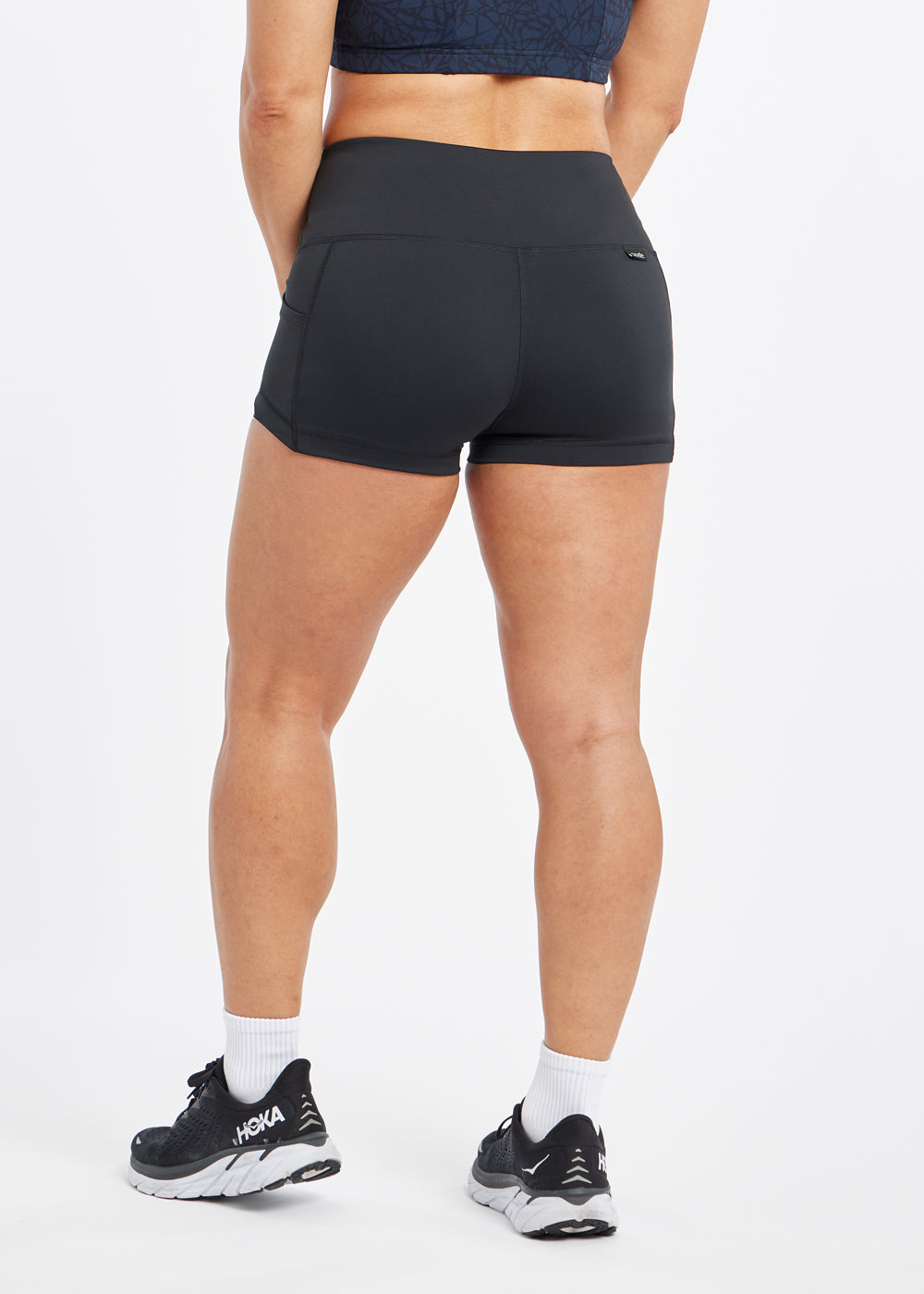 Dart Shorts 2" Mini Compression Short in Black, back view