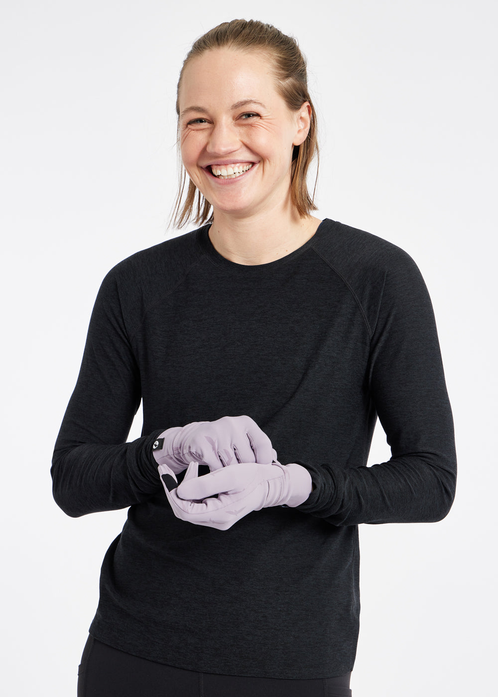 Firecracker Reflective Running Gloves in Lavender purple, touch screen compatible