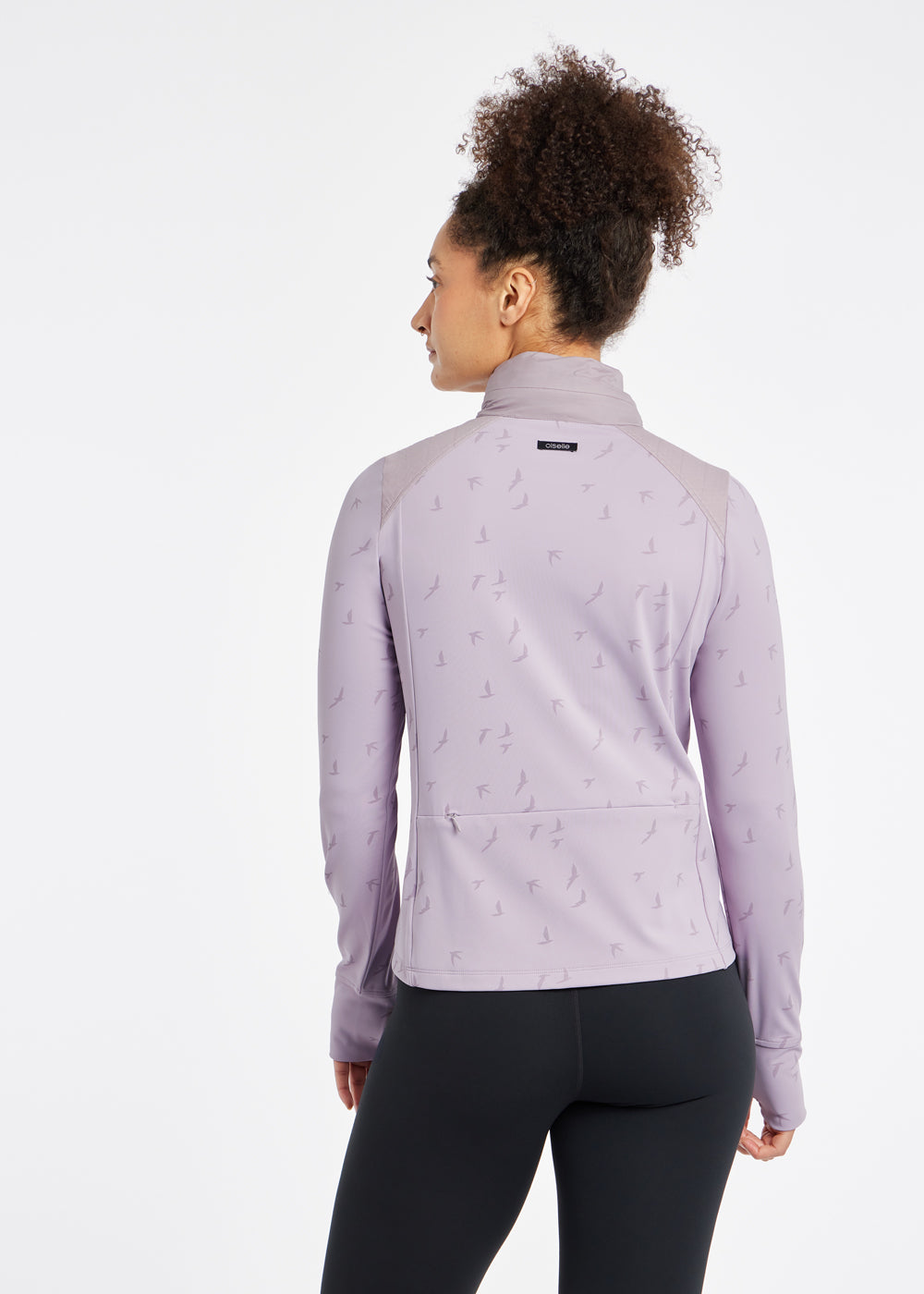 Firecracker Insulated Running Jacket in Lavender Purple, back
