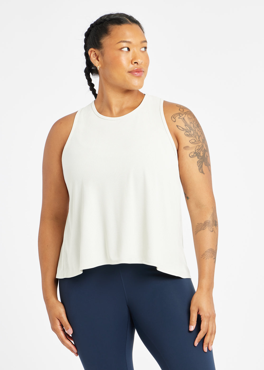 Flyout Chill Air Tank in Ivory, front view