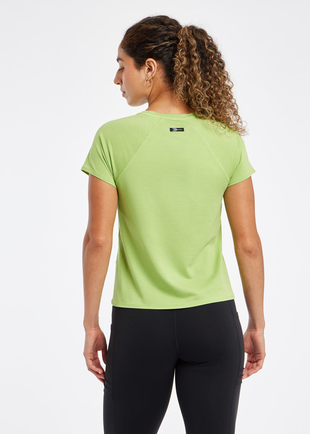 Flyout Short Sleeve in Green Limelight, back
