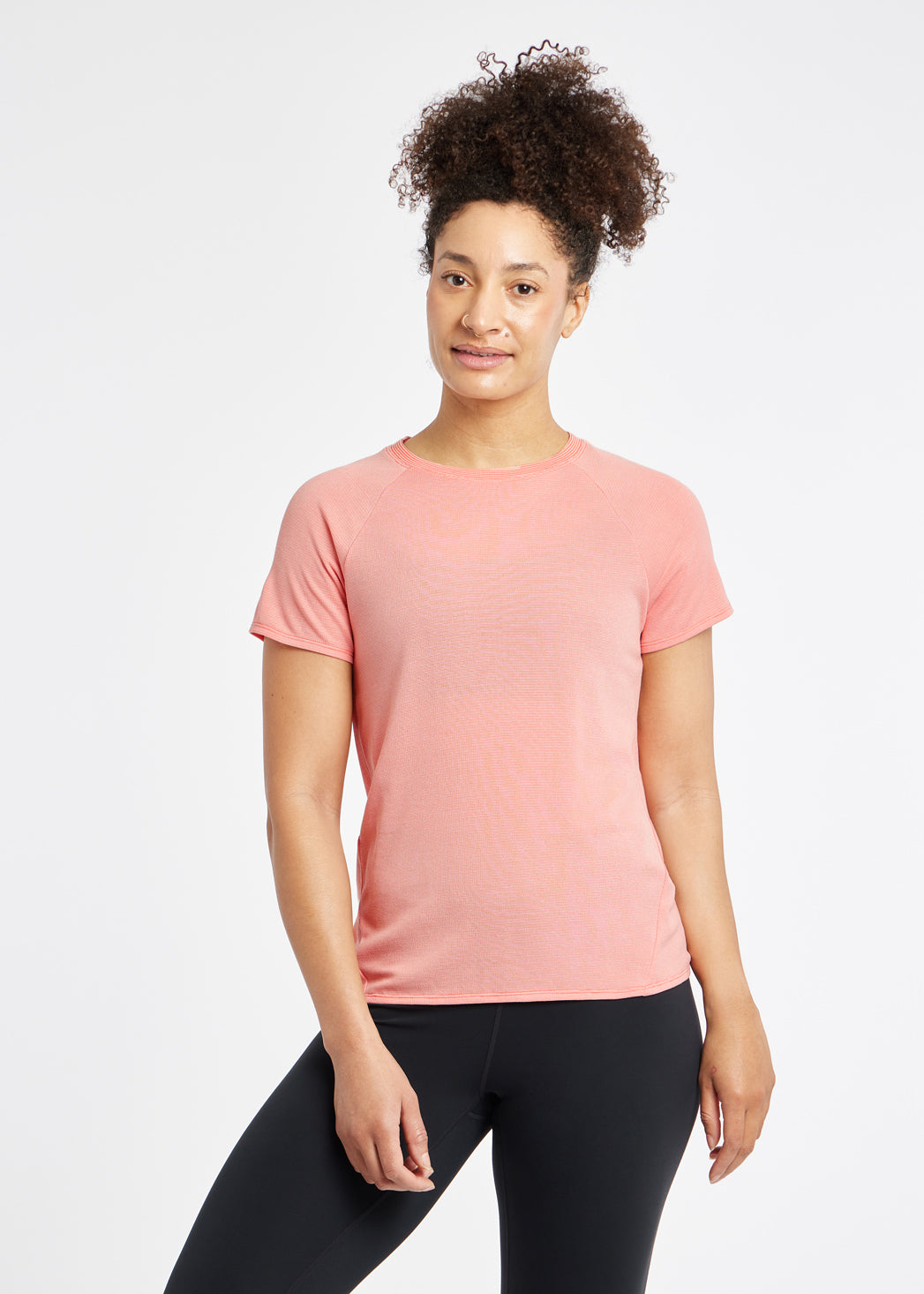 Flyout Wool Classic Short Sleeve in Apenglow Pink, front view