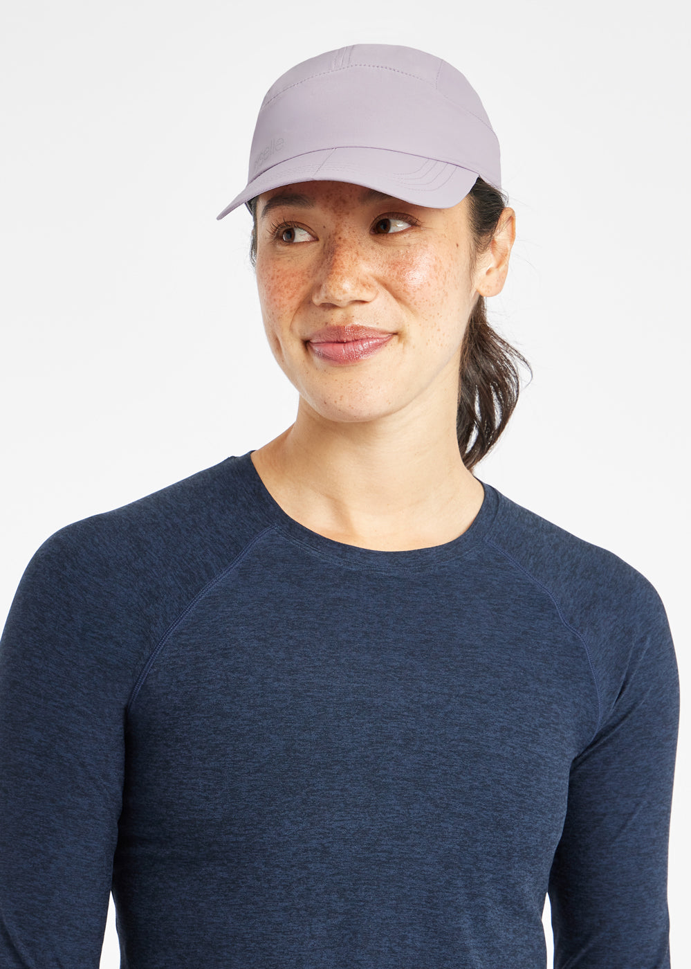 Foldable Roga Running Cap in light purple, front view