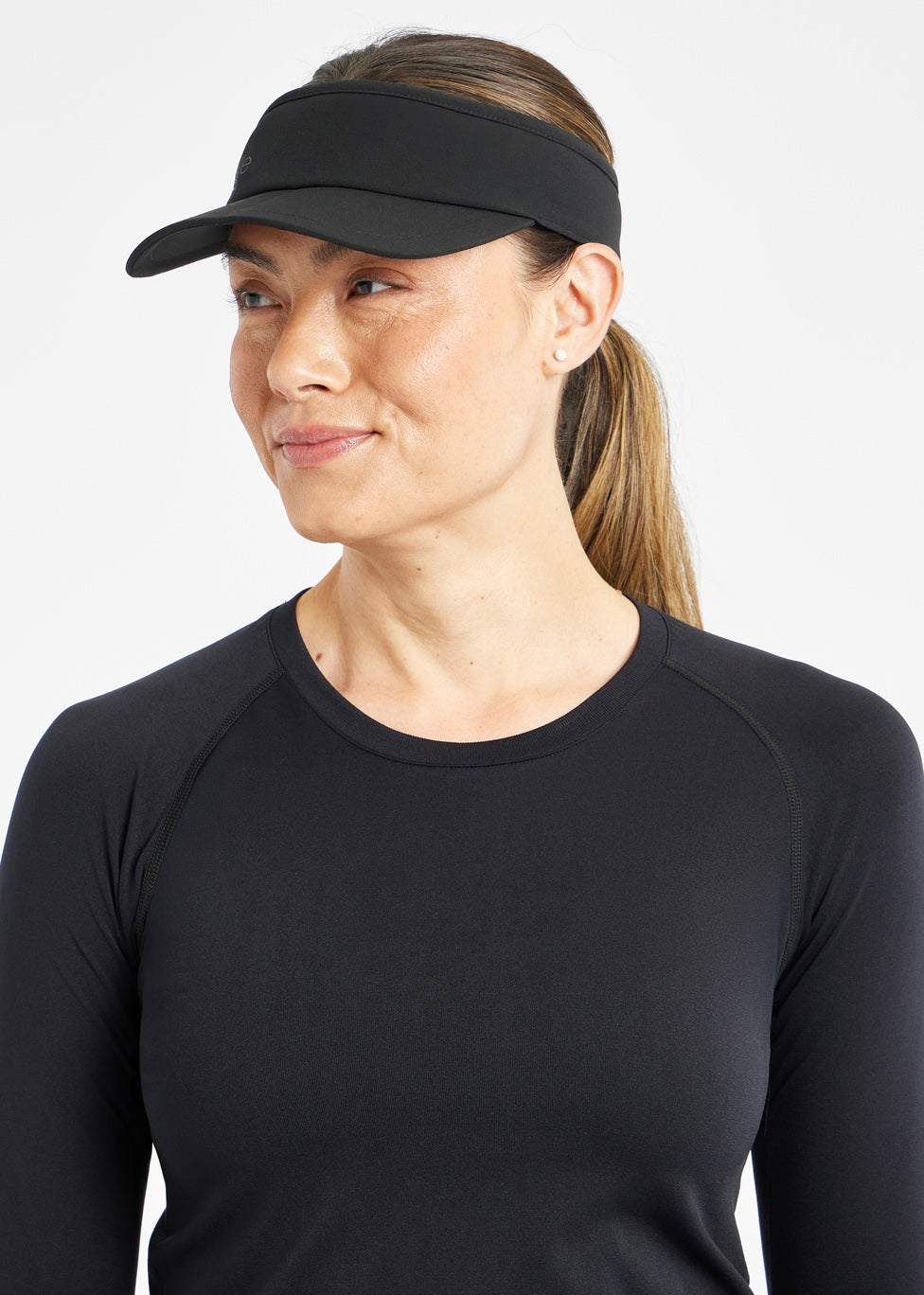 Foldable Roga Visor in Black, side view