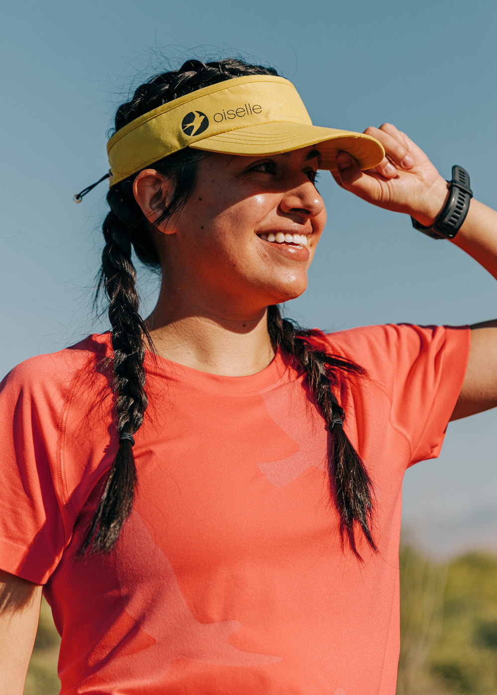 Foldable Running Visor in Saffron Yellow