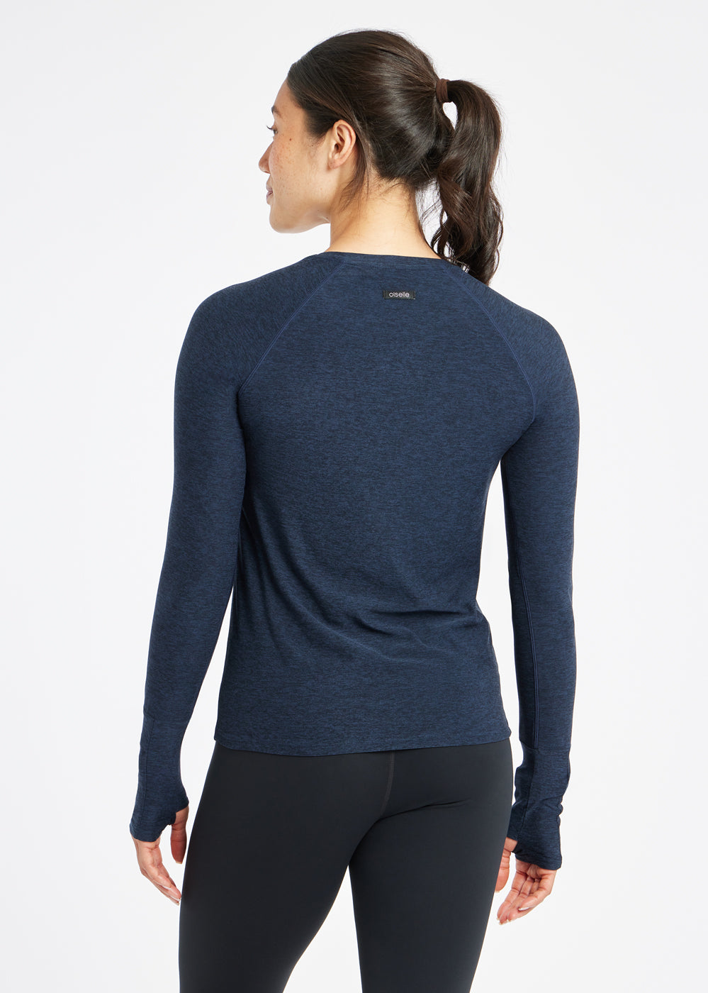 Light Lux Long Sleeve in Ink Blue, back view