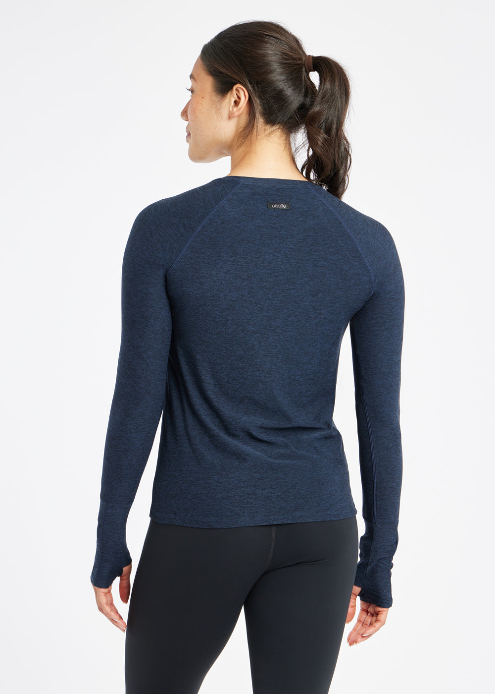 Light Lux Long Sleeve in Ink Blue, back view