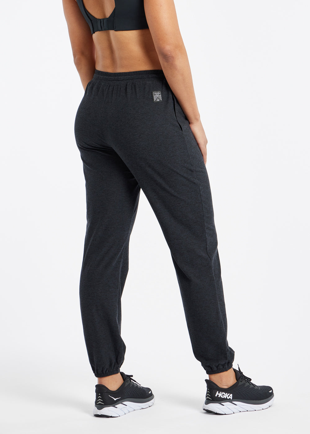 Lux Sweatpants in Black, back view