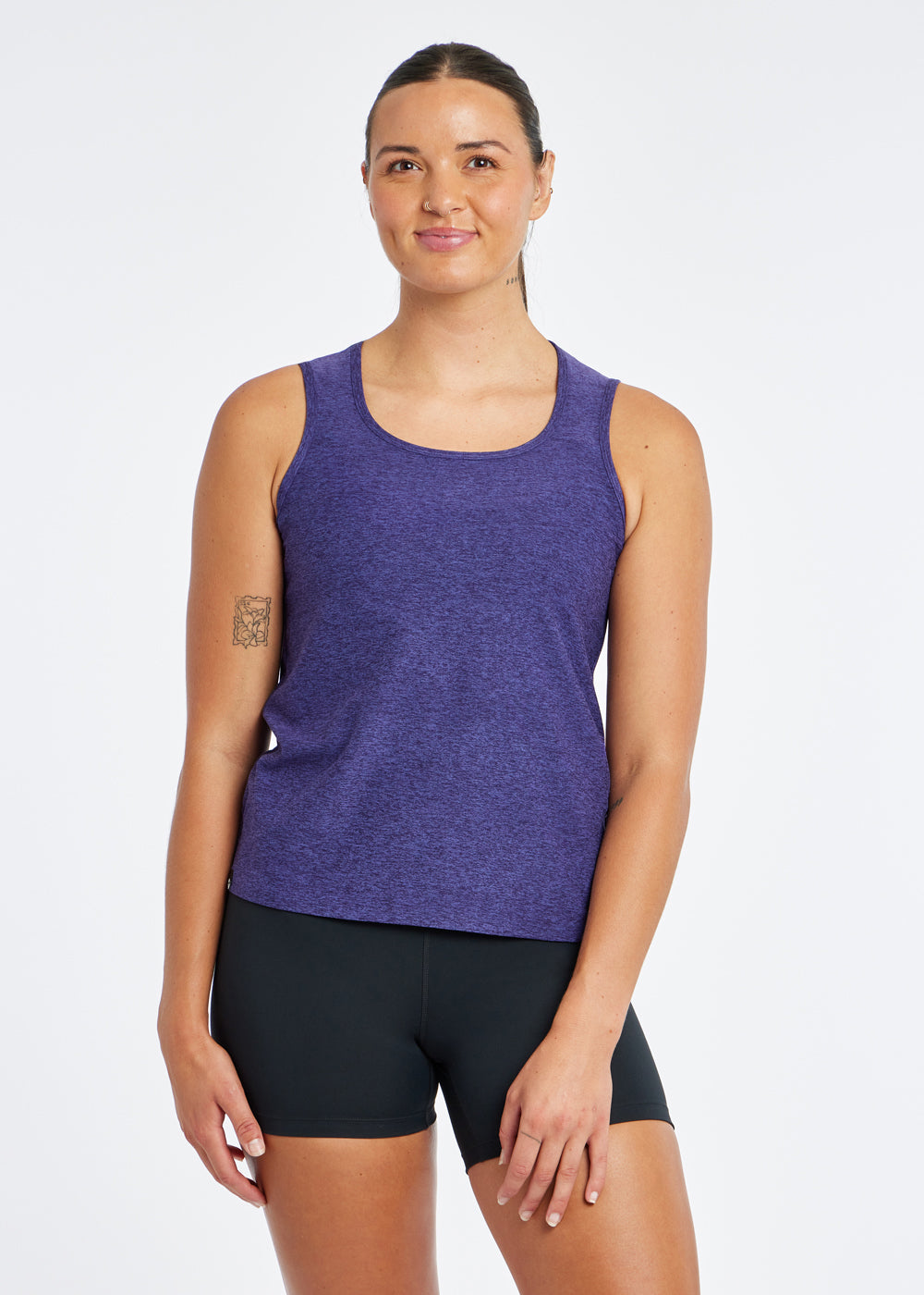 Lux Wing Tank in Twilight Purple, front view