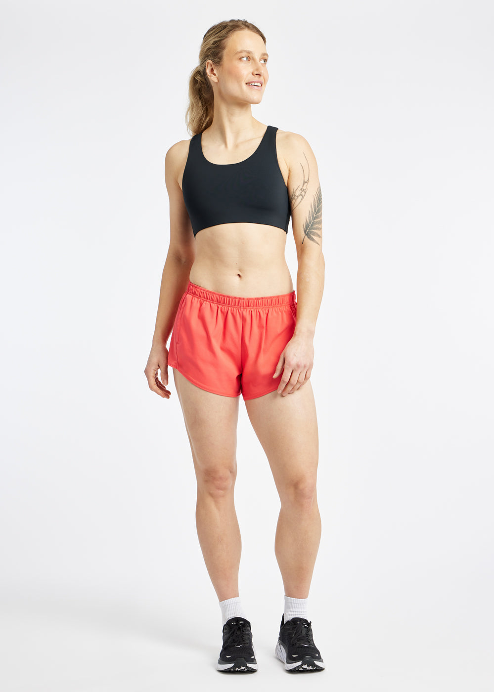 OG Distance 3.25" Running Shorts in Alpenglow orange, front