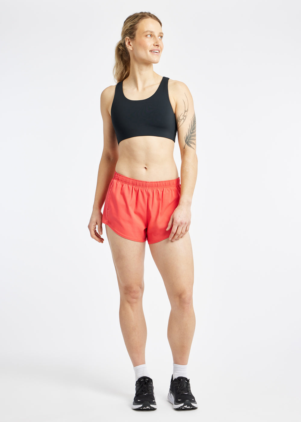 OG Distance 3.25" Running Shorts in Alpenglow orange, front