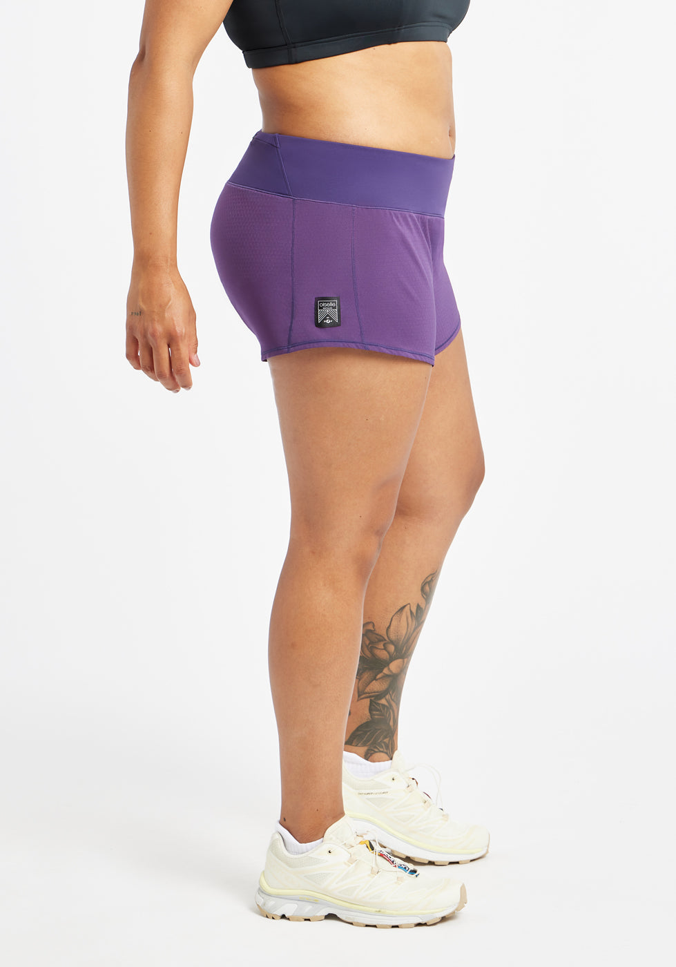 Roga 4" Running Shorts in Purple, side view