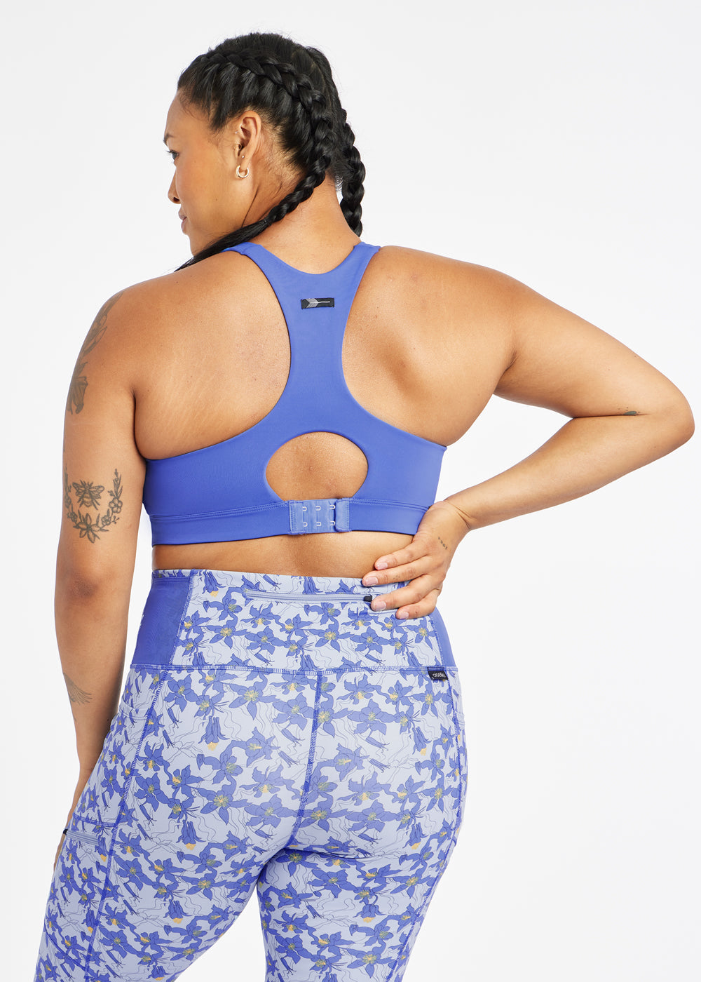 Suspension High Impact Sports Bra in Blue Rapids, back