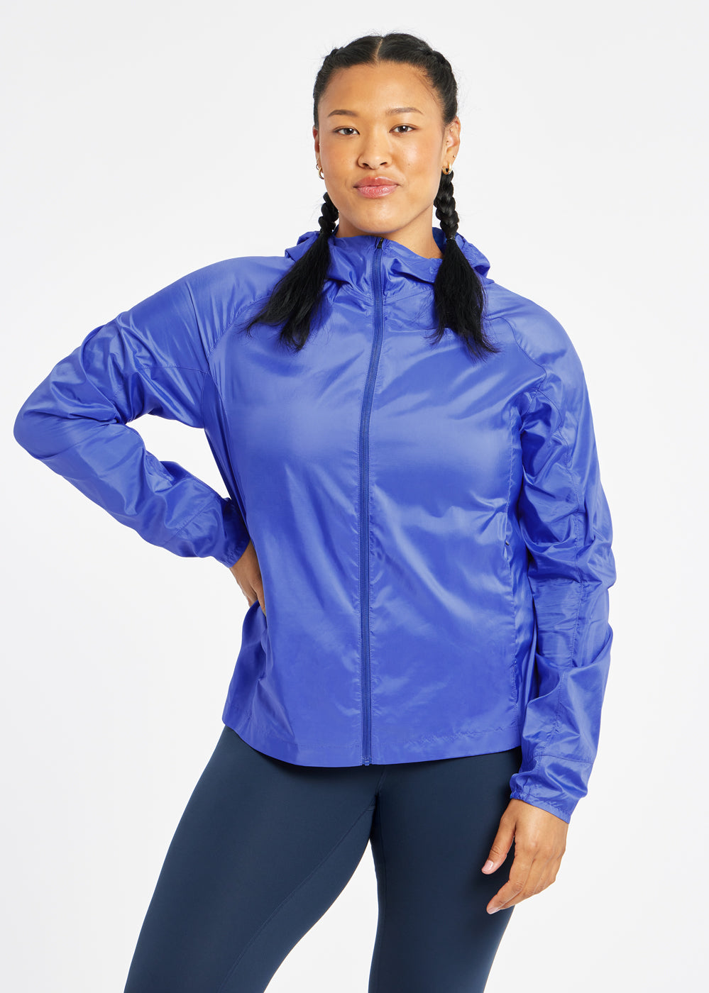 Whirlwind Running Jacket in Blue Rapids, front