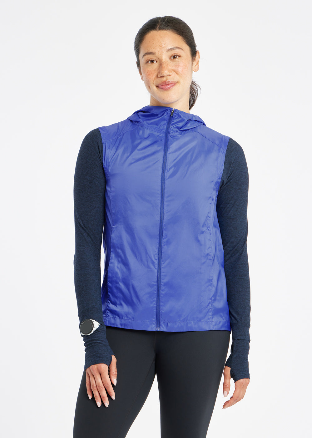 Whirlwind Running Vest in Blue Rapids, front view