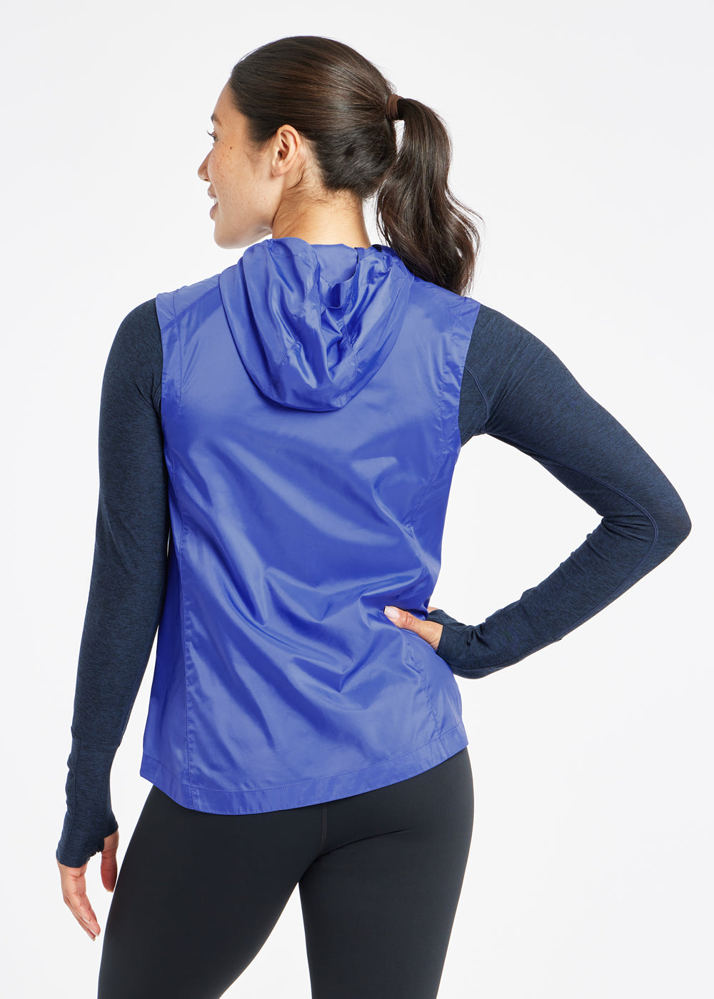 Whirlwind Running Vest in Blue Rapids, back view