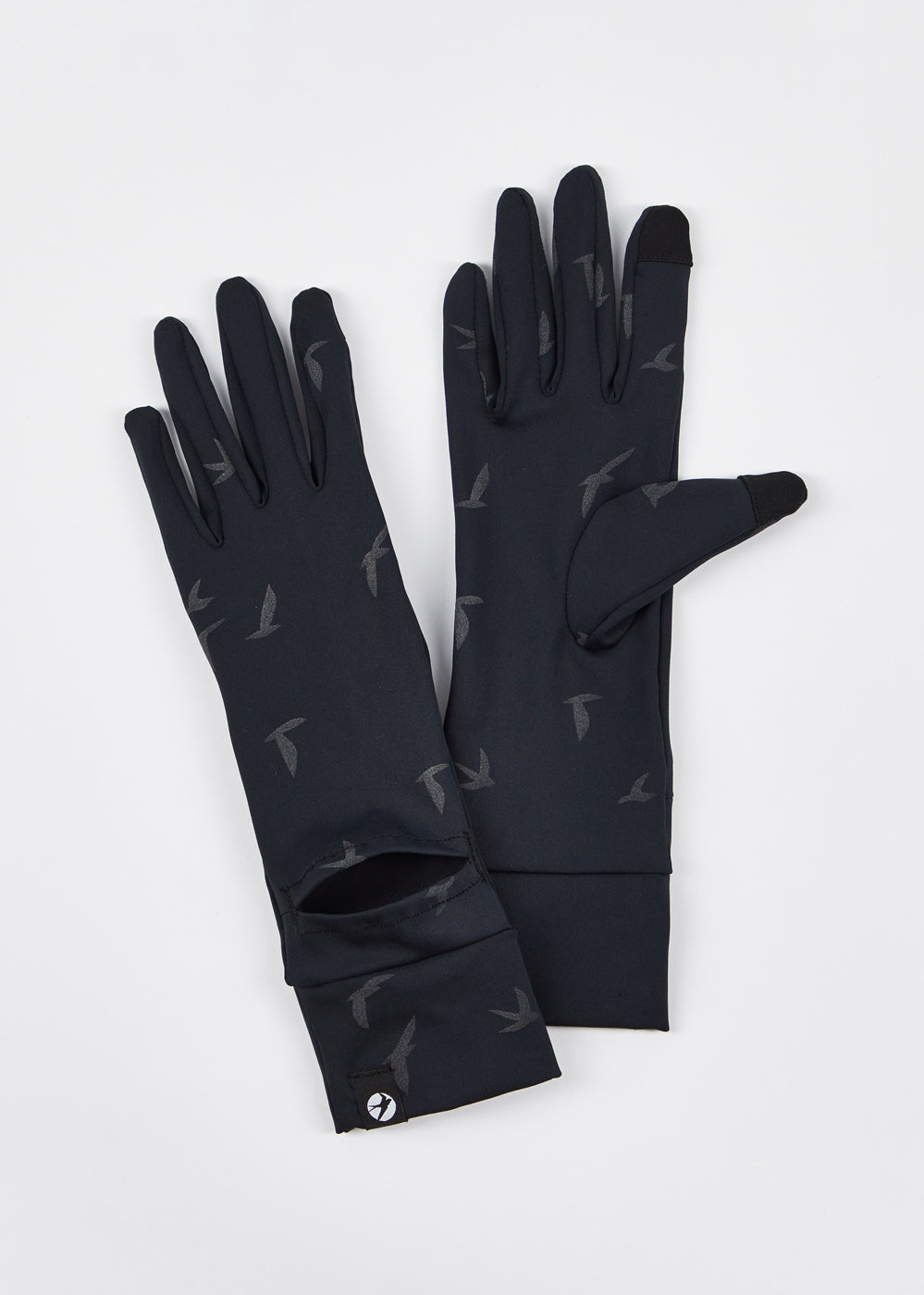 Firecracker Watch Window Running Gloves in Black