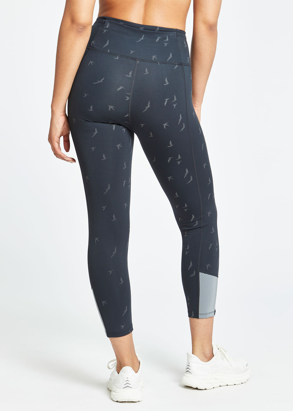 Firecracker Reflective Tights in Black, back view