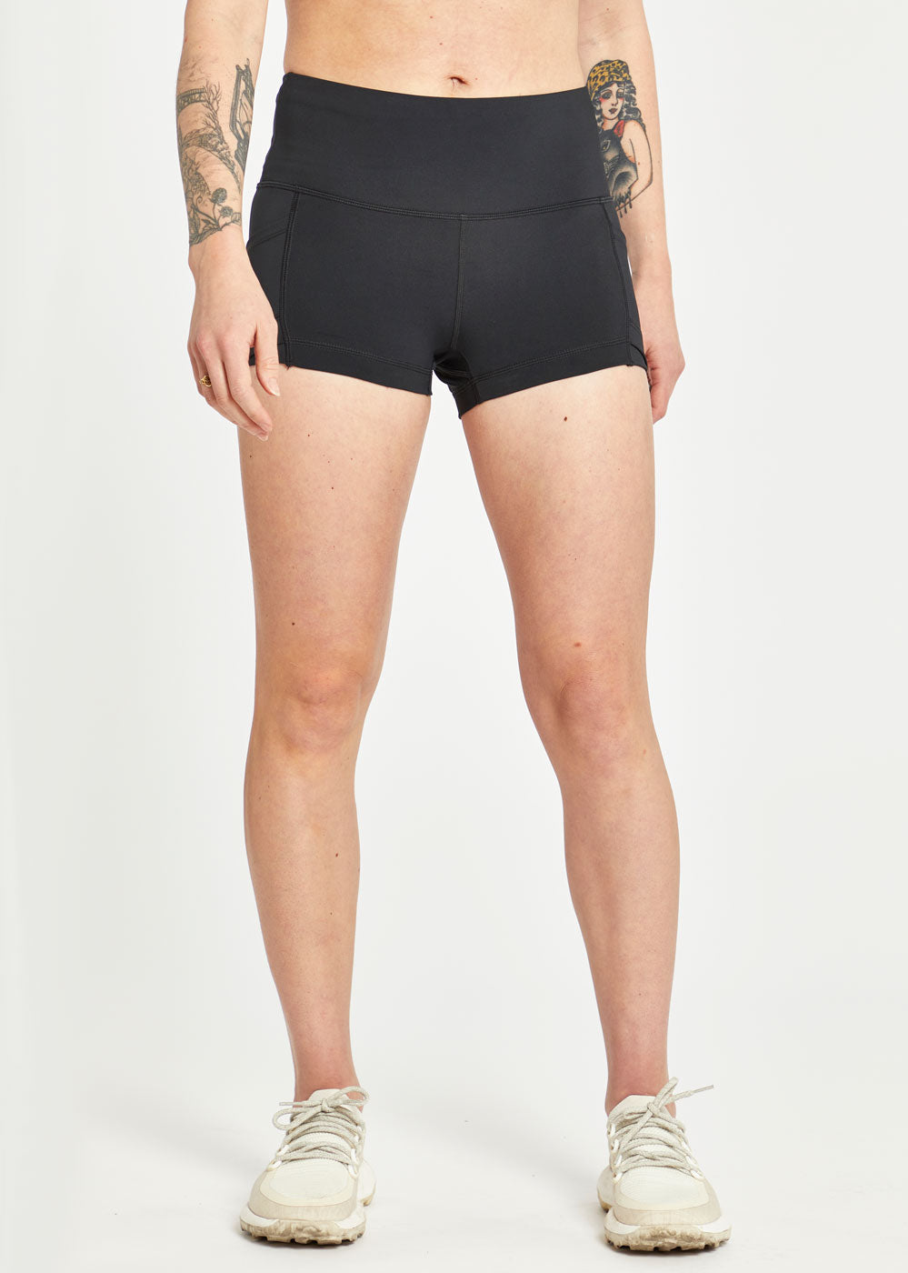 Dart Shorts 2" Mini Compression Short in Black, front