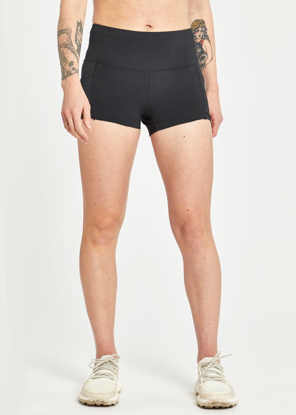 Dart Shorts 2" Mini Compression Short in Black, front