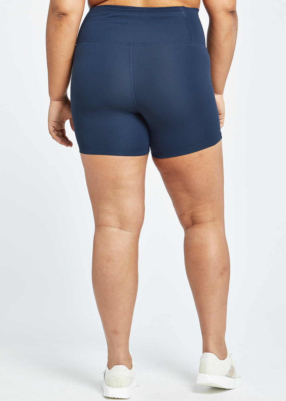 Essential Bird 5" Compression Shorts in Ink Blue, back