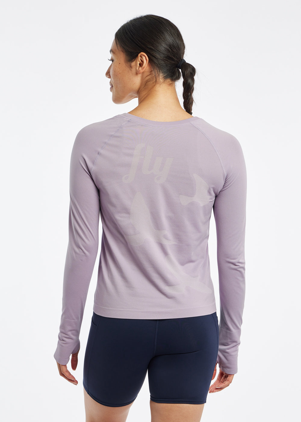 Altitude Long Sleeve in Dusty Lavender, back view