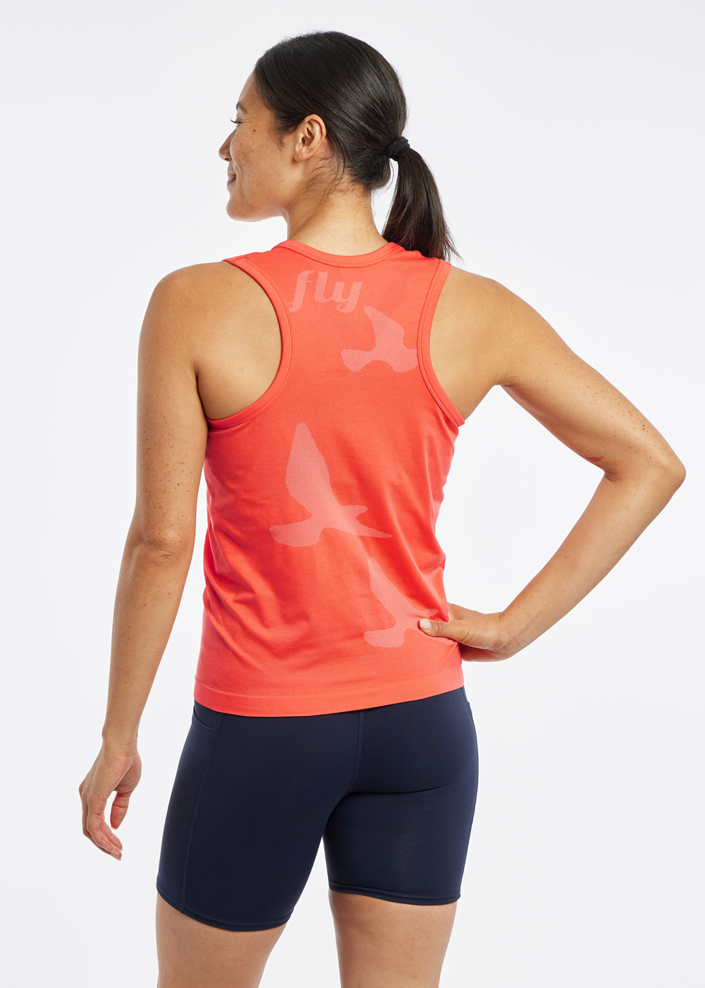 Altitude Tank in orange, back view