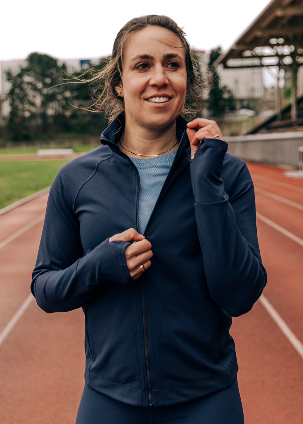 Essential Bird Full Zip Jacket in Black