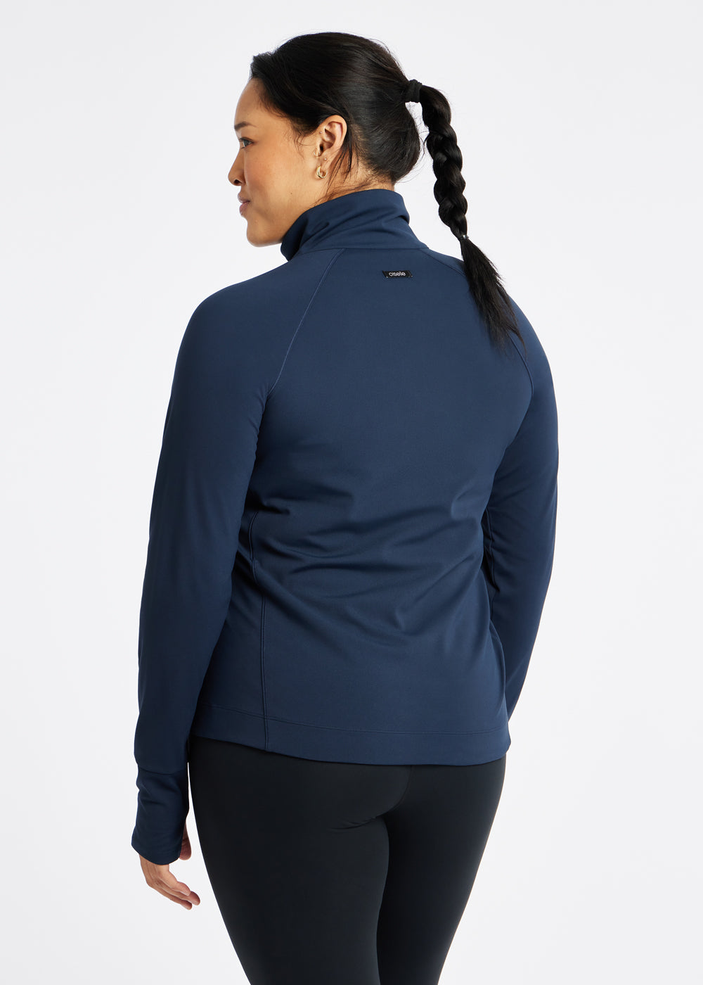 Essential Bird Full Zip Jacket in Ink Blue, back view
