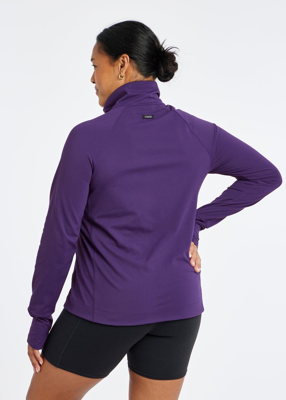 Essential Bird Full Zip Jacket in Twilight purple, back