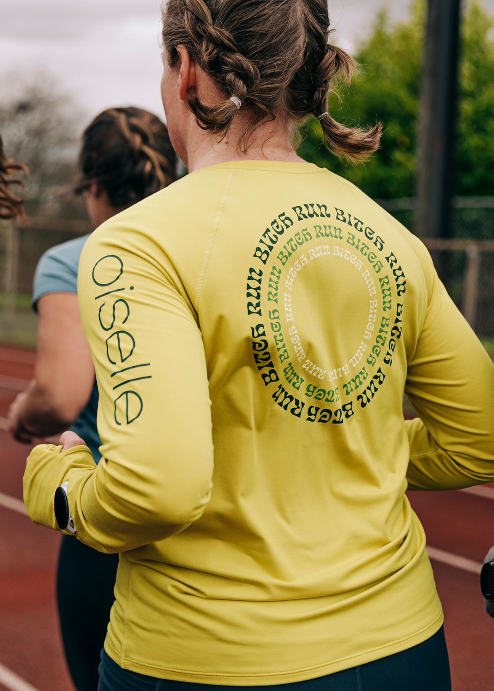 Essential Bird Graphic Long Sleeve in Saffron yellow, back