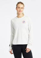 Essential Bird Graphic Long Sleeve in White, front view