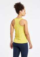 Essential Bird Graphic Tank in Saffron yellow, back view