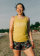 Essential Bird Graphic Tank in Saffron yellow