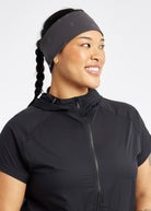 Firecracker Reflective Earband in Lavender Purple, side view