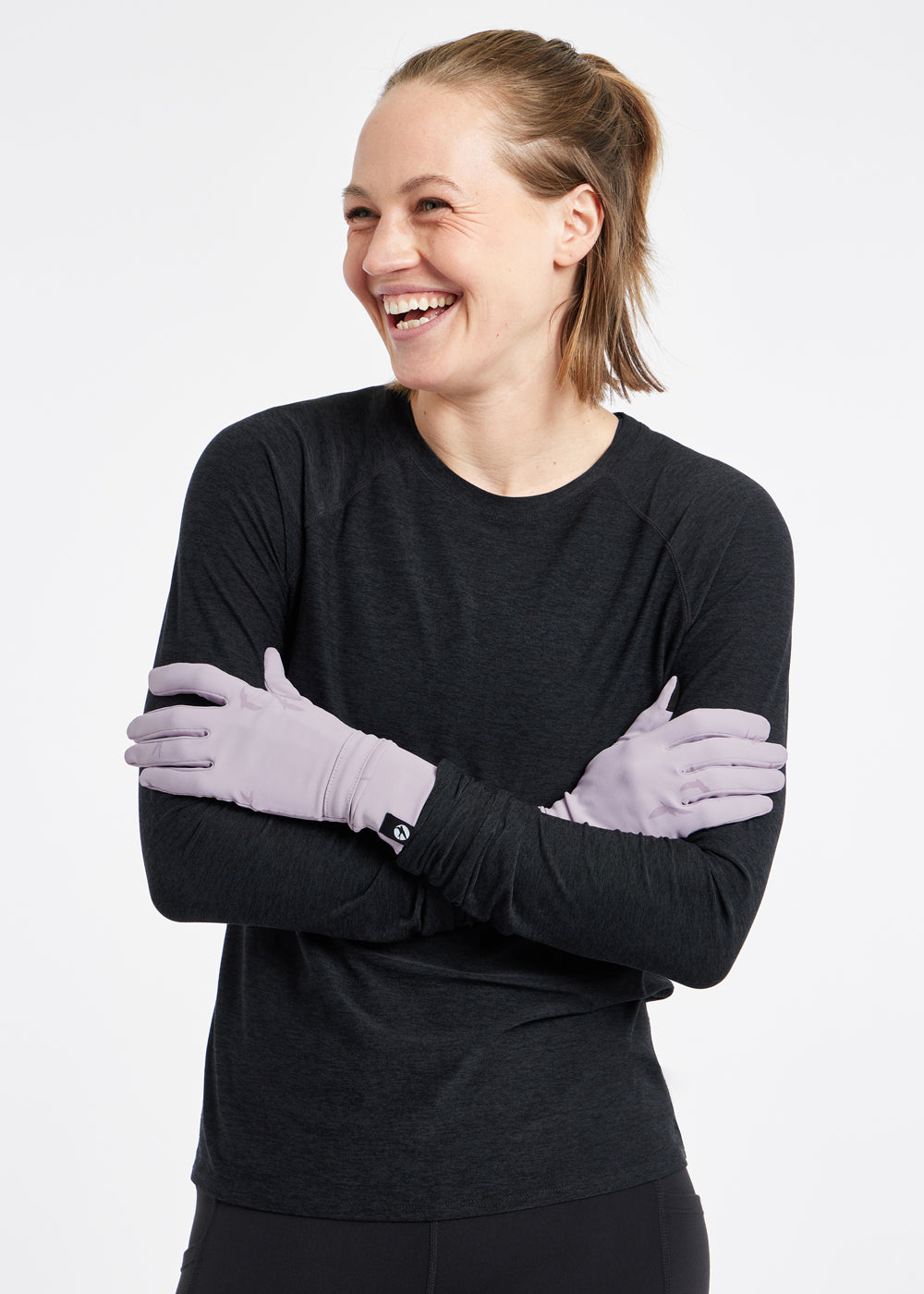 Firecracker Reflective Running Gloves in Lavender purple