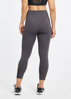 Firecracker Reflective Tights in Obsidian grey, back