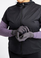 Firecracker Reflective Running Gloves in Obsidian grey, touch screen compatible