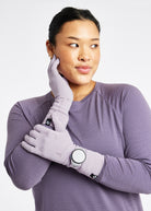 Firecracker Watch Window Running Gloves in Lavender purple