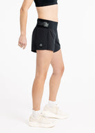 Running Shorts 4.25" inseam in black, side view