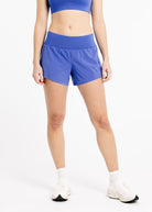 Running Shorts 4.25" inseam in blue, front view