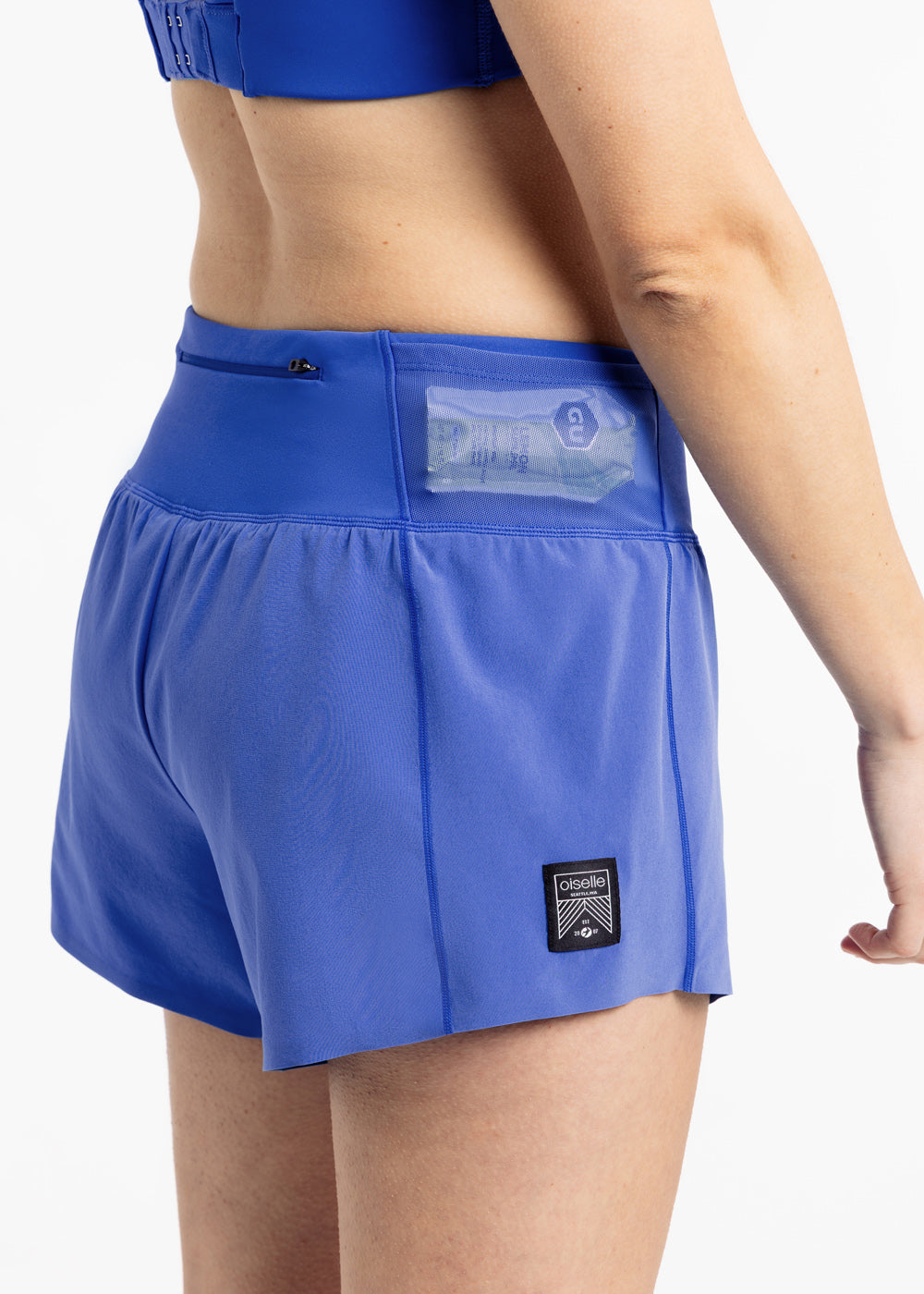 Close up of side waistband mesh pocket