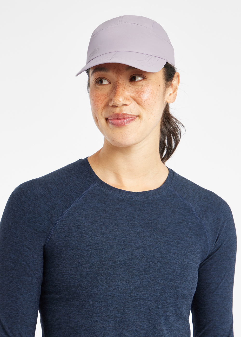Foldable Roga Running Cap in light purple, front view