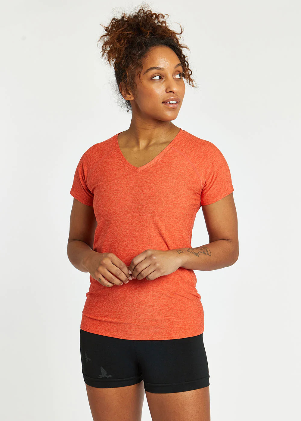 Light Lux V Neck Tee-zoom-7